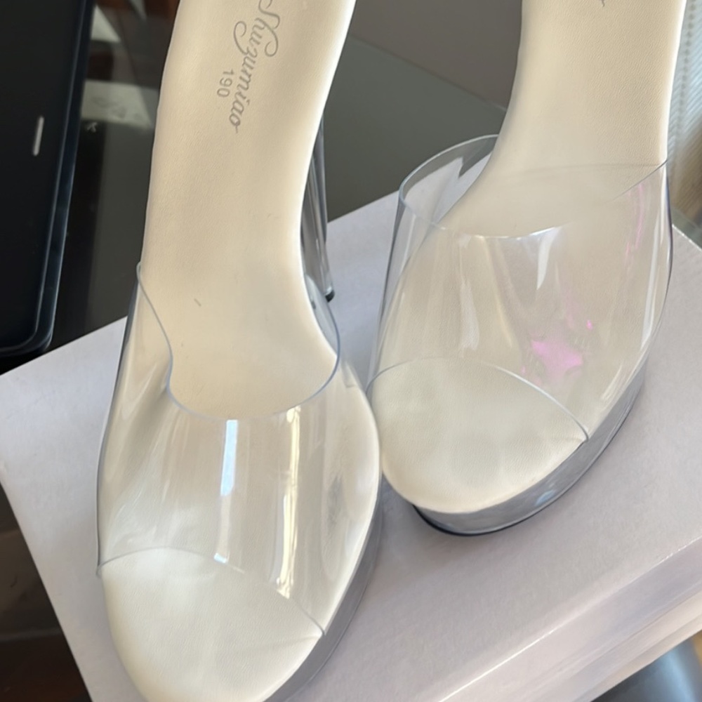 Clear platform shoes